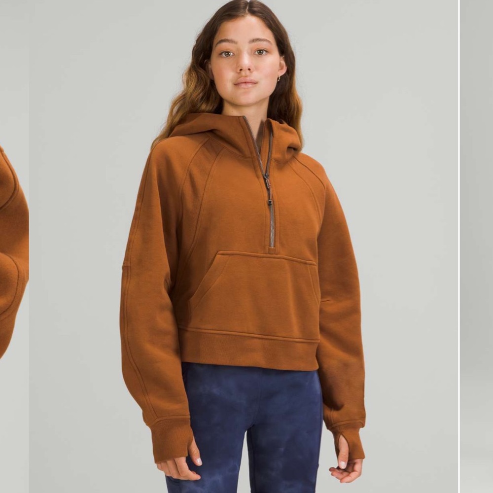 NWT Lululemon Half Zip Scuba: Copper Brown